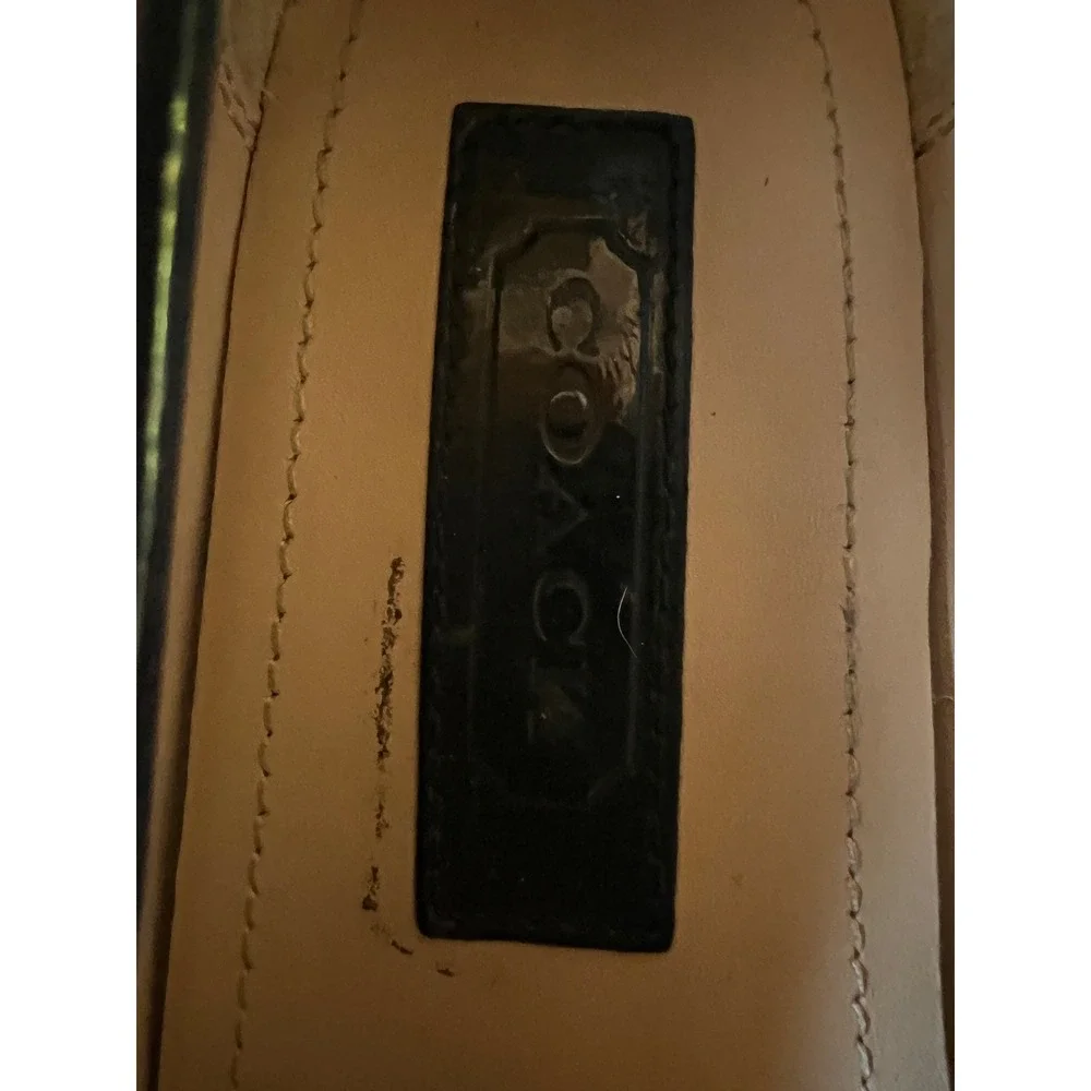 Coach Eve Black Patent Leather Signature Logo Preppy Horsebit Loafers Womens 5B